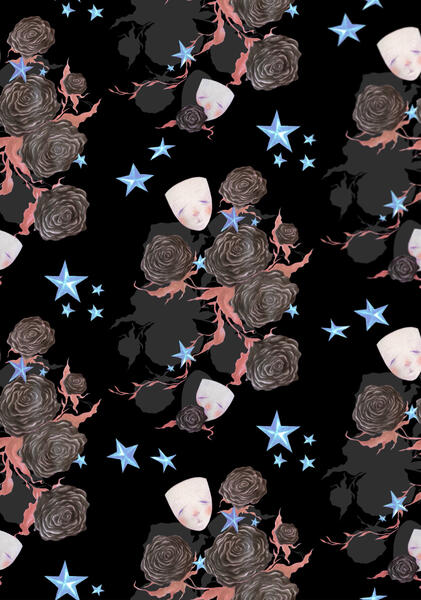 masks and roses repeat